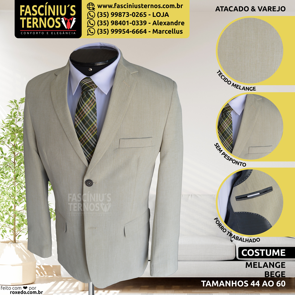 Terno Microfibra Melange