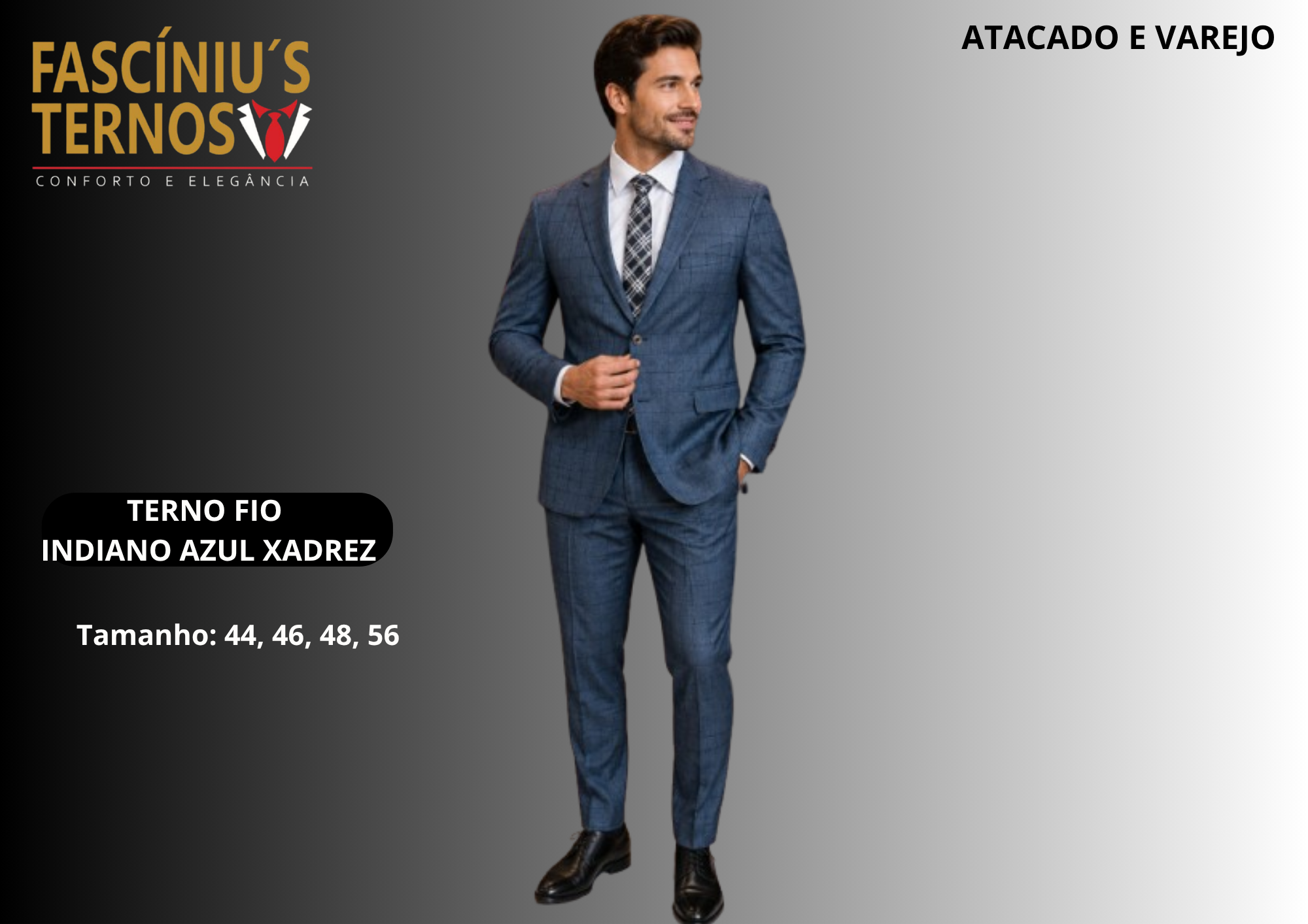 Terno Slim Fio Indiano Xadrez