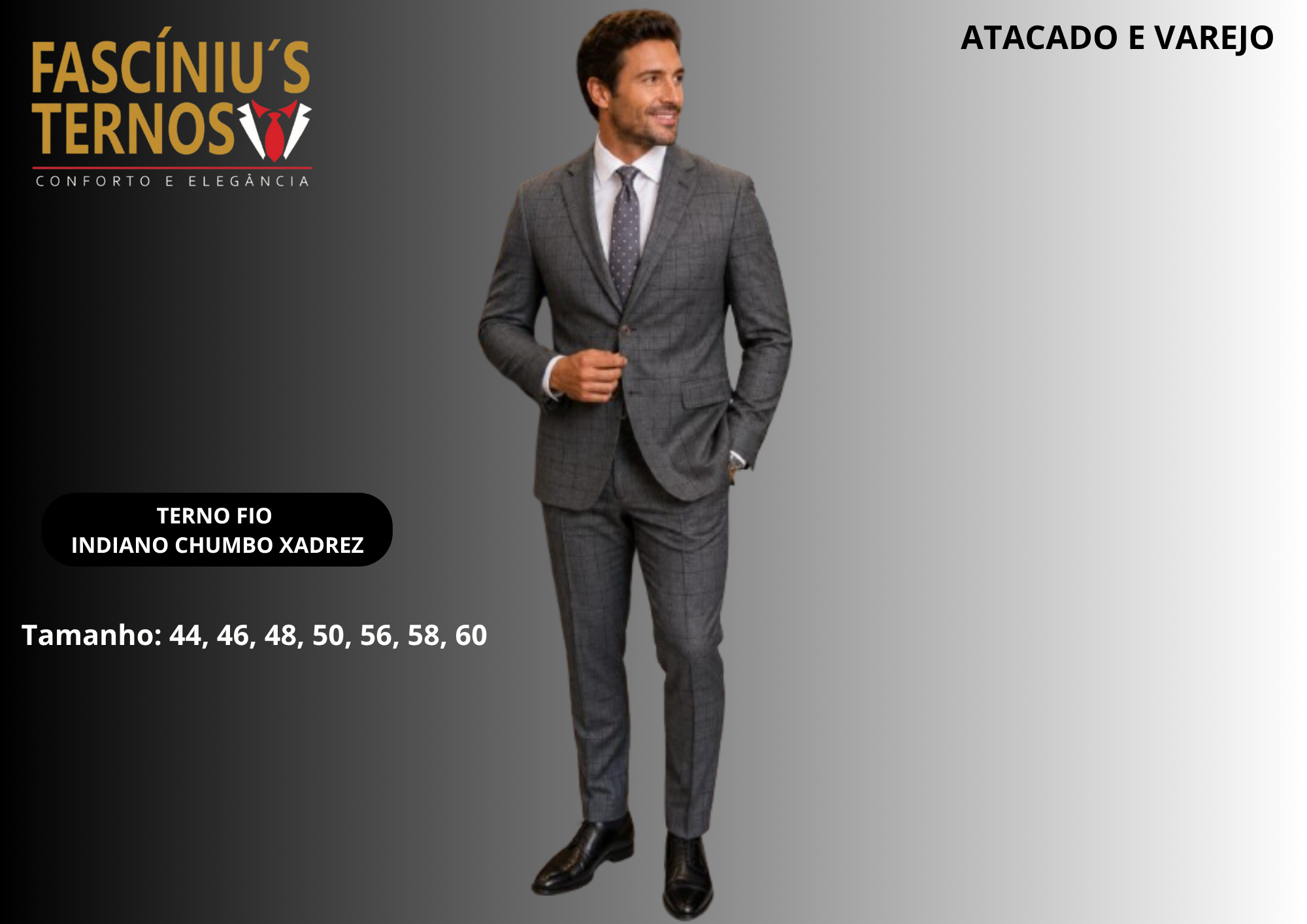 Terno Slim Fio Indiano Xadrez